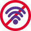 No wireless internet connectivity in a specific area icon