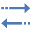 화살표 수평 정렬 icon