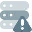 Notification on server computer alert with an error icon