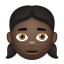 Girl Dark Skin Tone icon