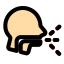 Communicable infectious disease spreading through cough icon