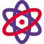 Science and Technology atomic, structure with nucleus in the center icon