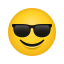 lächelndes Gesicht mit Sonnenbrille icon