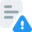 Error deleting file with warning notification layout icon