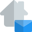 House mailbox parcel service isolated on a white background icon