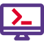 Software language operated on a heavy duty desktop computer icon