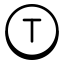 Circled T icon