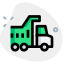 Trash or item loading and unloading dumping truck icon