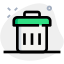 Trash can with lid for recycle garbage icon