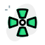Radiation exposure warning logotype isolated on a white background icon