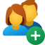 Add User Group Woman Man icon