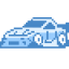 corredor de autos pixel icon