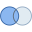 Mengendiagramm Schnittmenge & Differenzmenge links icon