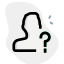 Question mark for user to solve problems icon