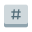 Touche hashtag icon