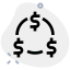 Money in circular connection with dollar sign icon