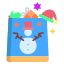 Flat Christmas shopping icon