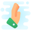 Vista lateral de la mano icon