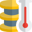 Database Limited storage meter full isolated on a white background icon