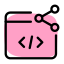 Share programming code to peers in the organization icon