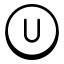 원형 U icon