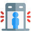 Security check out through the metal detector doors icon