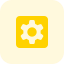 Setting cog wheel menu button isolated in while background icon