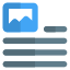 Top-left document image attachment page-layout setting interface icon