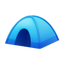 Carpa para camping icon