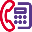 Deskphone business telephone with intercom facility layout icon