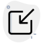 Inside arrow reduce scalable compress point feature icon