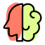 Human brain new ideas concept of new start up icon