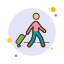 Passagier mit Gepäck icon