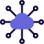 Cloud server multiple connection from all directions and nodes icon