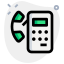 Payphone with receiver and a base unit isolated on a white background icon