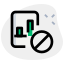 Bar chart report paper with errors in statics icon