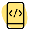Html or other programming access on a smartphone icon