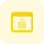 Browser security with padlock isolated on white background icon