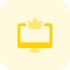 Membership crown badge for desktop computer online member icon