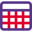 Formulae table with row and column cells icon