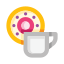 Donut coffee icon