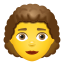Женщина с волнистыми волосами icon