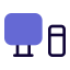 Medium specification desktop with a monitor set icon