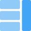 Right column bar box template design layout icon