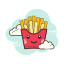 Patatine fritte kawaii icon