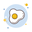 Uova tuorlo in sù icon