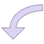 Curved Arrow Down icon