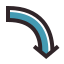 Curved Arrow Downward icon