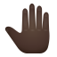 erhabener-Handrücken-dunkler-Hautton icon