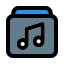 Curated music application from different artist playlist icon